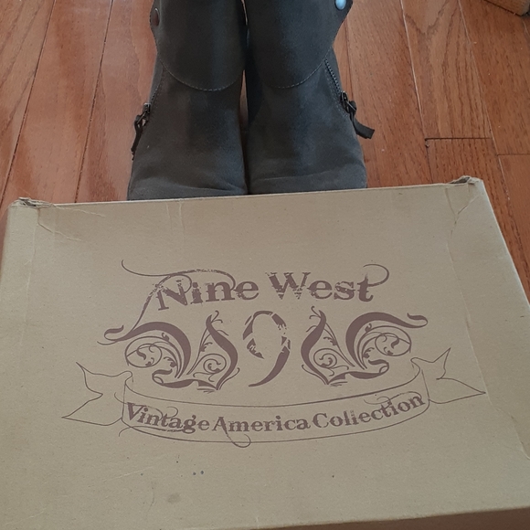 Nine West Gray Suede Ankle Boots - Picture 8 of 8